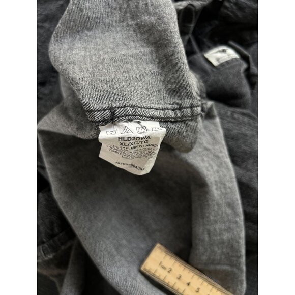 Wrangler Jean Shirt Mens XL Flex for Comford Stretch Black Workwear Rodeo Cowboy - Picture 13 of 13